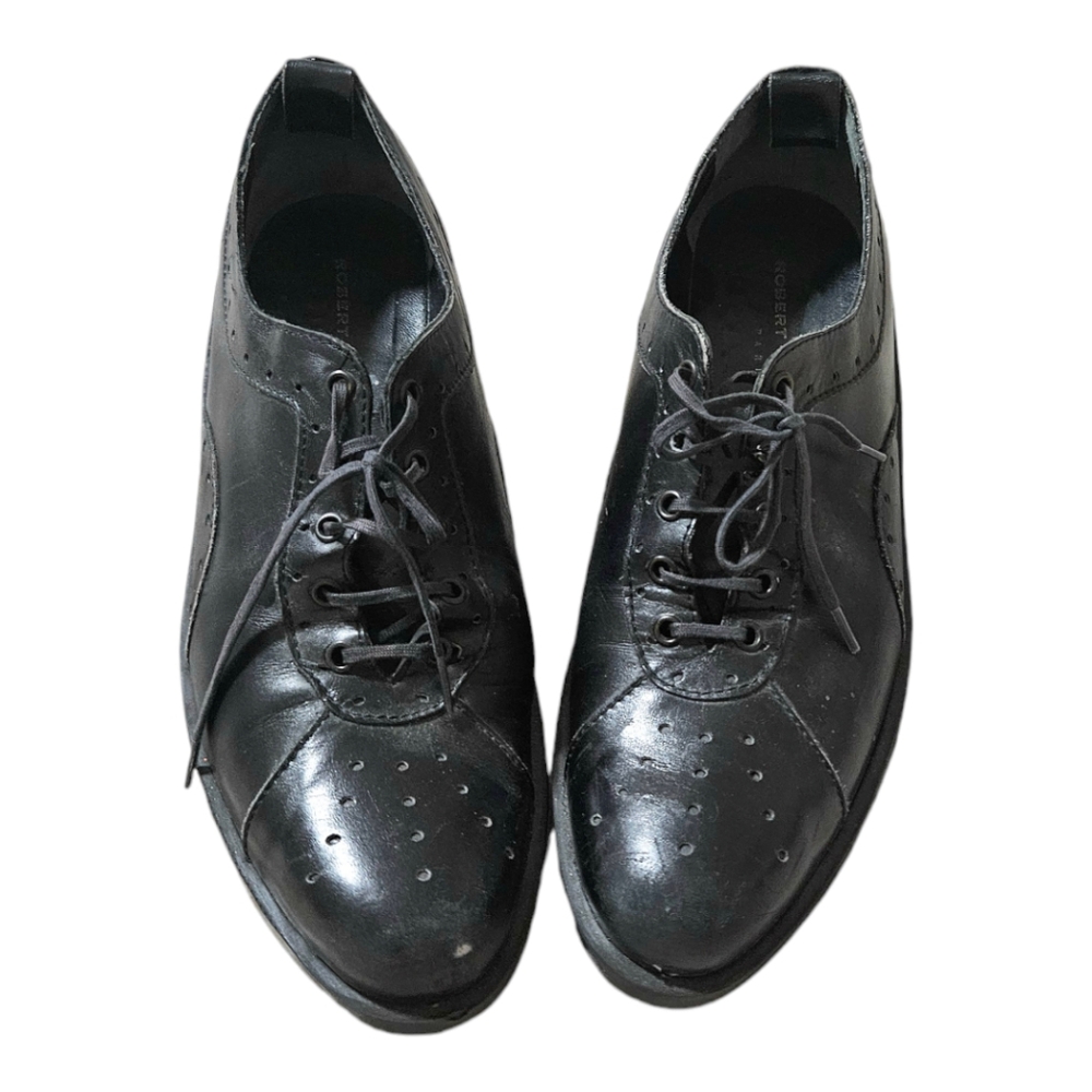 Robert Clergerie Paris black Oxford lace up shoes size 6